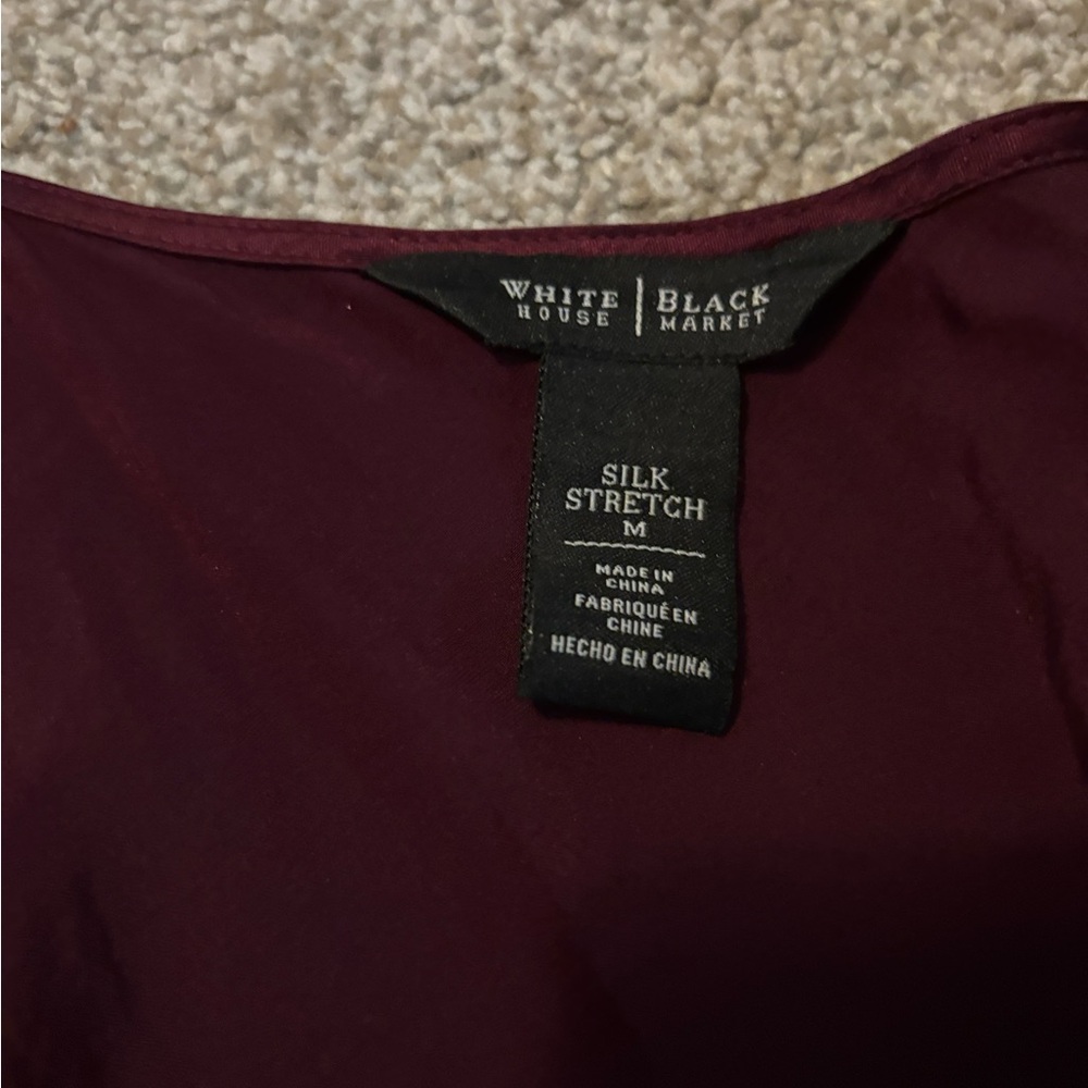 White House Black Market Burgundy Camisole